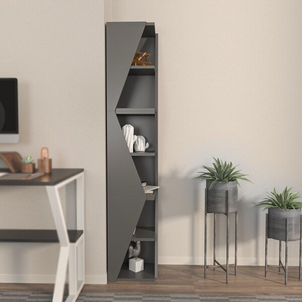 Biblioteca Rawo cu 6 Rafturi Design Elegant, 32x165x32 cm