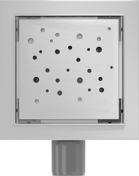 Mexen Flat-Q M12 rigolă de pardoseală pătrată 12 x 12 cm, inox - 1010412