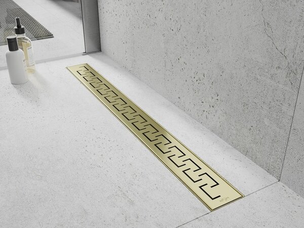Rigolă de duș Mexen Flat 360° M15 50 cm, auriu mat, 1A24050-40