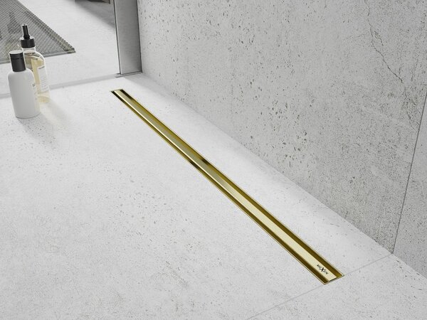 Rigolă de duș Mexen Flat 360° Slim 50 cm, auriu mat, 1A41050