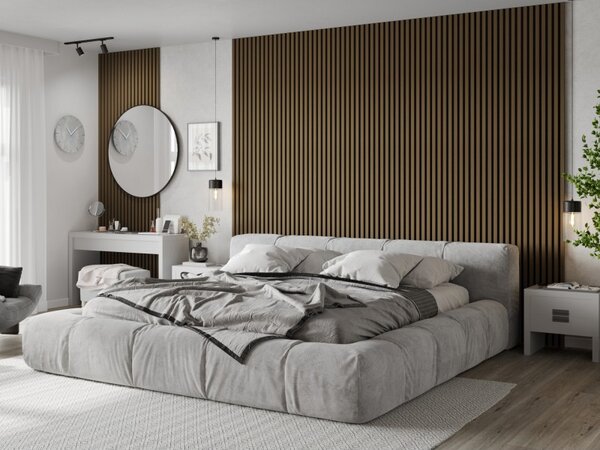 Mexen Lam-B, lamele acustice de perete 275 × 30 cm, placă HDF 4 mm, furnir tehnic, tec auriu, S100-275307-3015-014