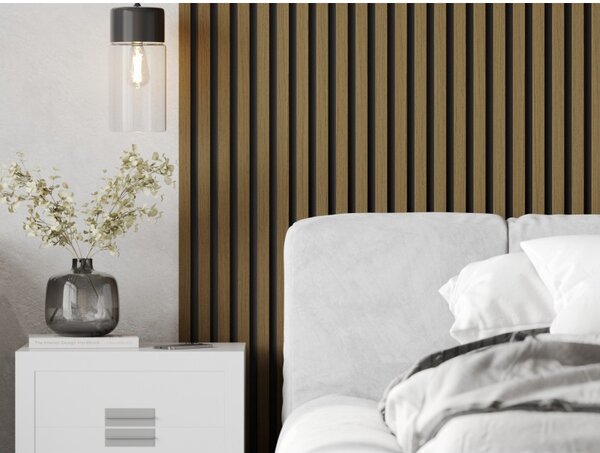 Mexen Lam-B, lamele acustice de perete 275 × 30 cm, placă HDF 4 mm, furnir tehnic, tec auriu, S100-275307-3015-014