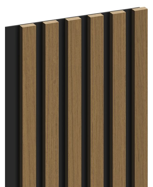 Mexen Lam-B, lamele acustice de perete 275 × 30 cm, placă HDF 4 mm, furnir tehnic, tec auriu, S100-275307-3015-014
