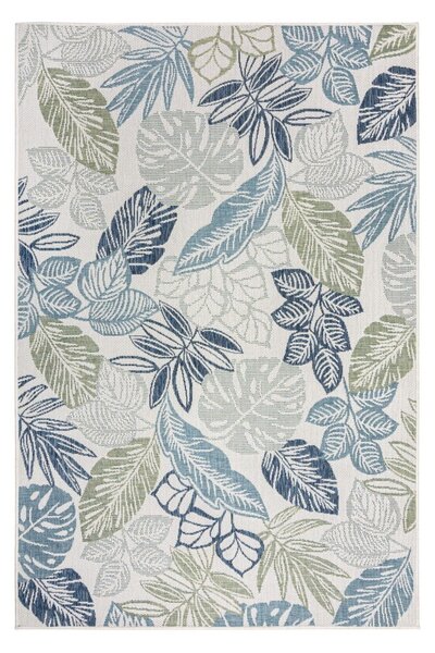 Covor pentru exterior și interior verde/albastru 120x170 cm Bella Leaf – Flair Rugs