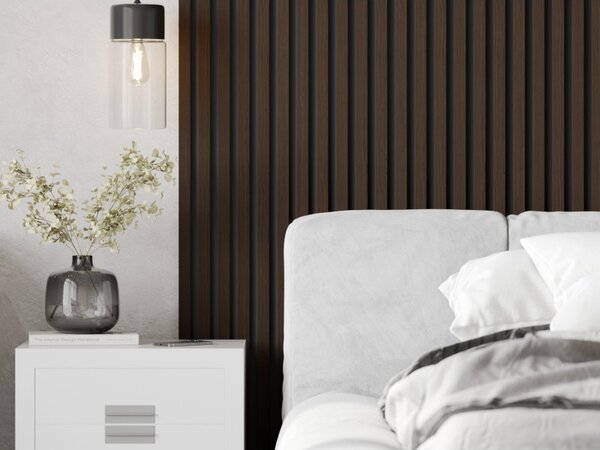 Mexen Lam-B, lamele acustice de perete 275 × 30 cm, placă HDF 4 mm, furnir tehnic, lemn de trandafir, nuc, S100-275307-3015-021
