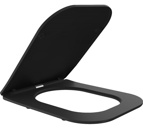 Mexen - Scaun WC SLIM DUROPLAST pentru vas de toaleta TEO negru (0801), inchidere soft, 39060185