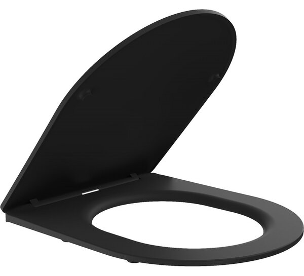 Mexen - Scaun WC SLIM DUROPLAST pentru vas WC LENA RICO SOFIA CARMEN (660) | închidere soft, negru, 39100185