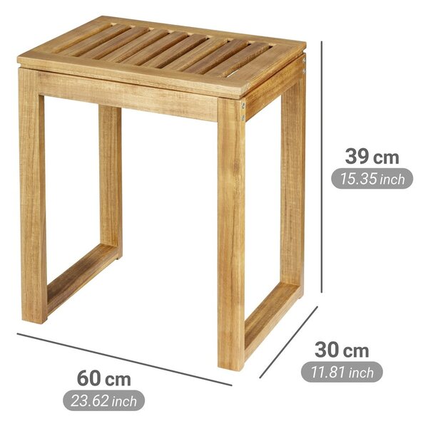 Scaun în culoare naturală din lemn de acacia Fondi – Wenko