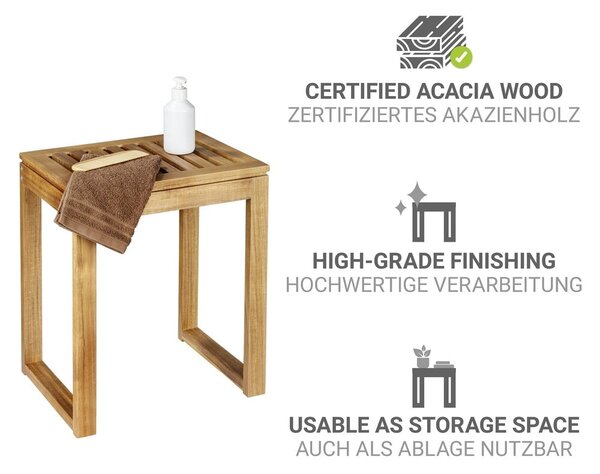 Scaun în culoare naturală din lemn de acacia Fondi – Wenko