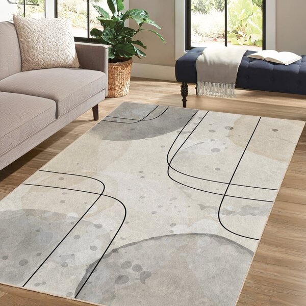 Covor gri/crem lavabil 120x180 cm Simple Lines – Mila Home
