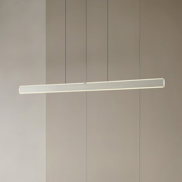 Lucande Lampă suspendată LED Arvon, culoare aluminiu, 117 cm, dimabil, CCT, reglabil, Metalic, Camera de zi / sufragerie, Metal, Modern
