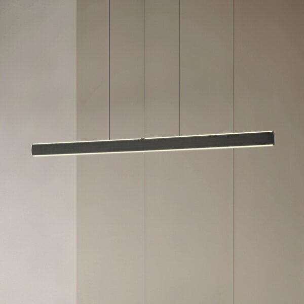Lucande Lampă suspendată LED Arvon, negru, 117 cm, dimabil, CCT, reglabil, Negru, Camera de zi / sufragerie, Metal, Modern