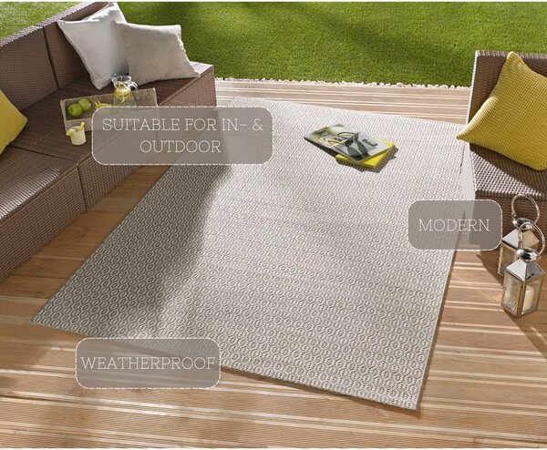Covor de exterior NORTHRUGS Meadow, 160 x 230, gri