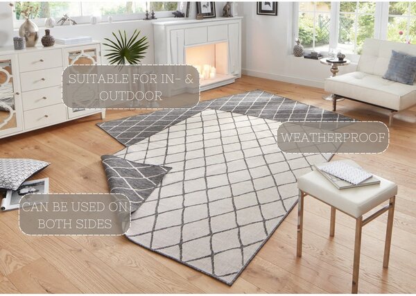 Covor adecvat pentru exterior NORTHRUGS Malaga, 80 x 150 cm, gri - crem