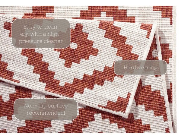 Covor adecvat pentru exterior NORTHRUGS Malta, 160 x 230 cm, maro - crem