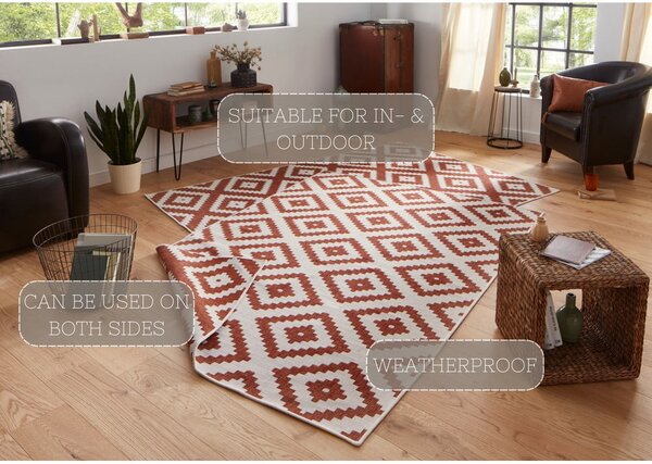 Covor adecvat pentru exterior NORTHRUGS Malta, 160 x 230 cm, maro - crem