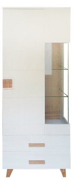 Vitrina by Home Affaire, lemn, alb/natur, 65 x 41 x 184 cm