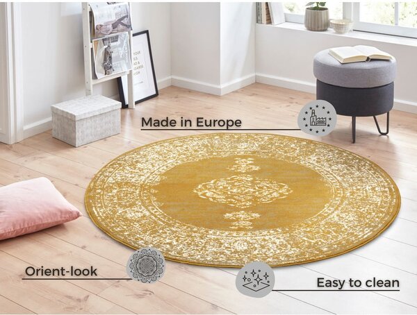 Covor rotund galben/portocaliu ø 160 cm Méridional - Hanse Home