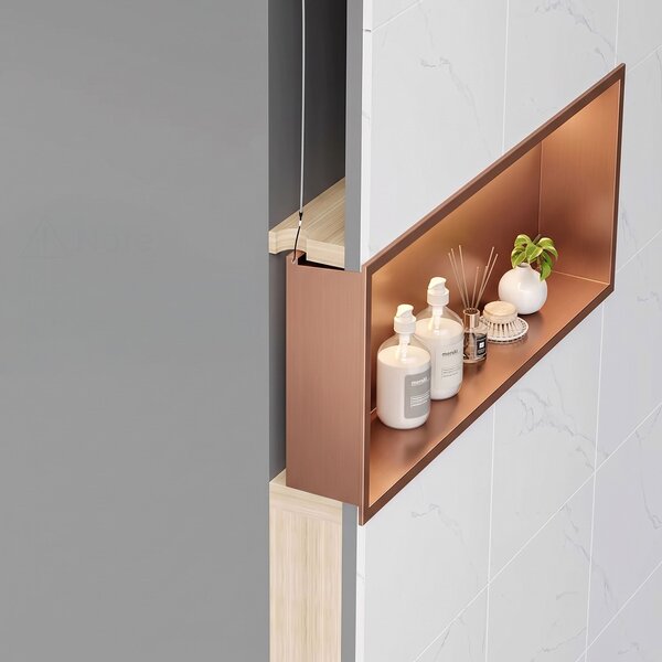 RAFT BAIE INCASTRAT PERETE LED 30x60 brush copper