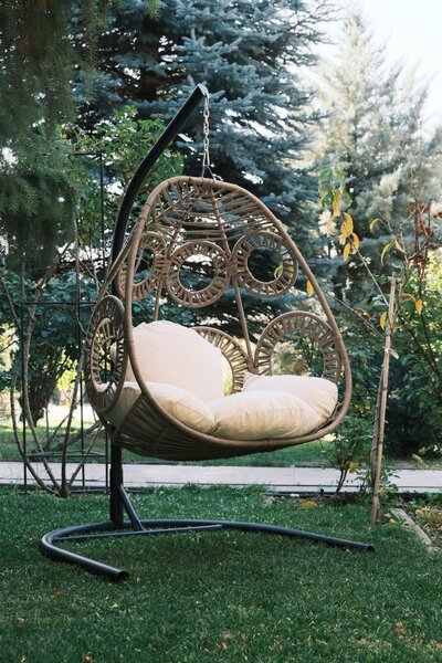Balansoar de Gradina cu un singur loc Naso, Diverse culori, 110x196x110 cm