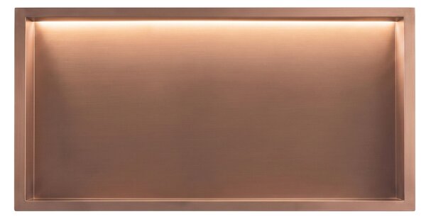 RAFT BAIE INCASTRAT PERETE LED 30x60 brush copper