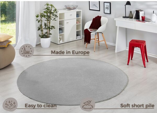 Covor gri deschis rotund ø 133 cm Fancy – Hanse Home