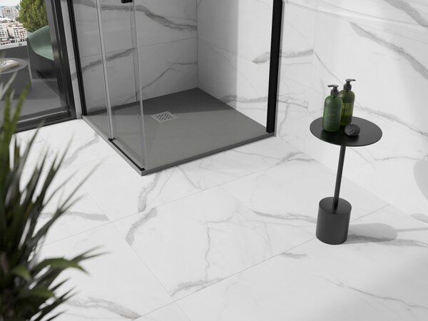 Mexen Stone+, cada pătrată din compozit mineral 70 x 70 cm, gri-beton, 44617070