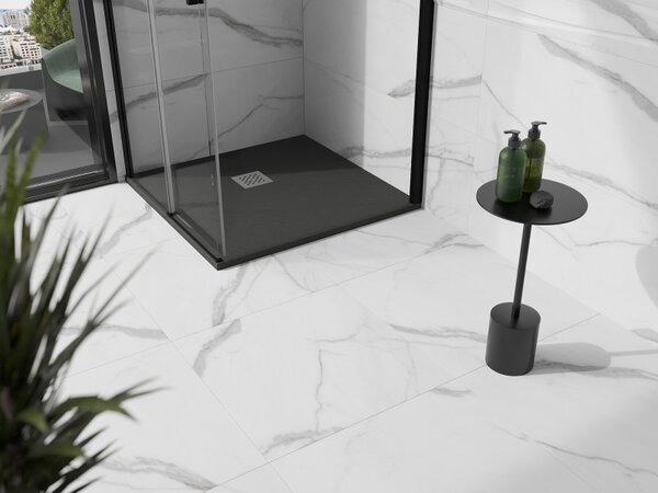Mexen Stone+, cada pătrată din compozit mineral 70 x 70 cm, antracit, 44717070