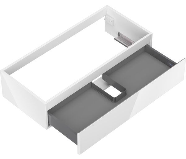 Mexen Orio, mobilier baie 100 cm, 1 sertar, alb lucios, 91A10-10023-1-BF00