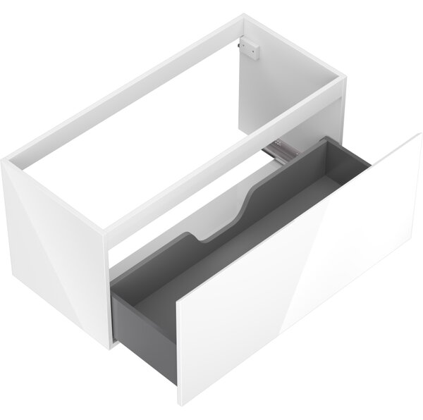 Mexen Orio, mobilier baie 100 cm, 1 sertar, alb lucios, 91A10-10047-1-BF00