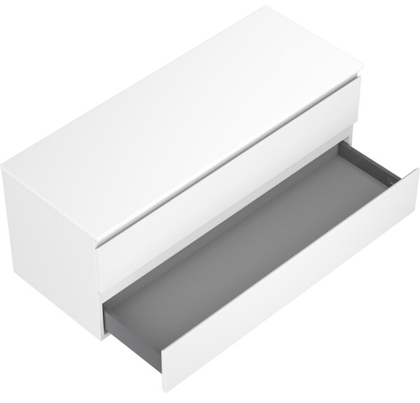 Mexen Orio, mobilier de baie 120 cm cu blat, 2 sertare, alb mat, 91A10-12047-2-BFFC01
