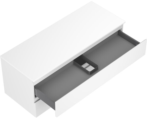 Mexen Orio, mobilier de baie 120 cm cu blat, 2 sertare, alb mat, 91A10-12047-2-BFFC01