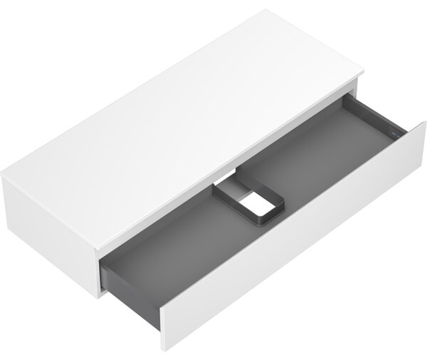 Mexen Orio, mobilier de baie 120 cm cu blat, 1 sertar, alb mat, 91A10-12023-1-BFC01