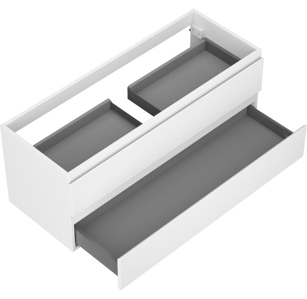 Mexen Orio, mobilier baie 120 cm, 2 sertare, alb mat, 91A10-12047-2-BFF01