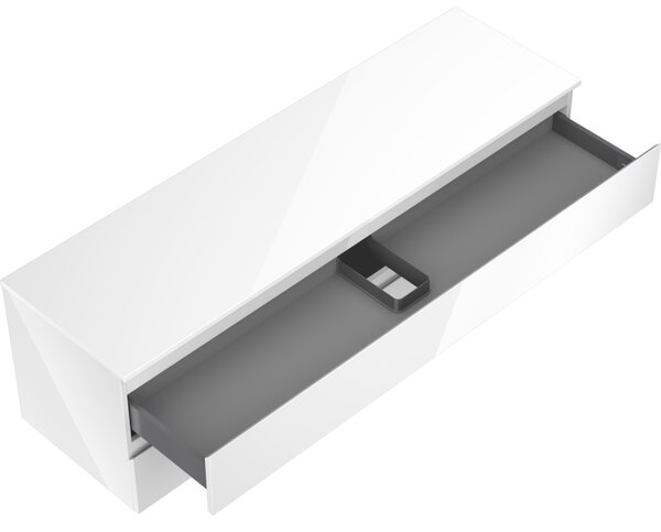 Mexen Orio, mobilier de baie 160 cm cu blat, 2 sertare, alb lucios, 91A10-16047-2-BFFC00
