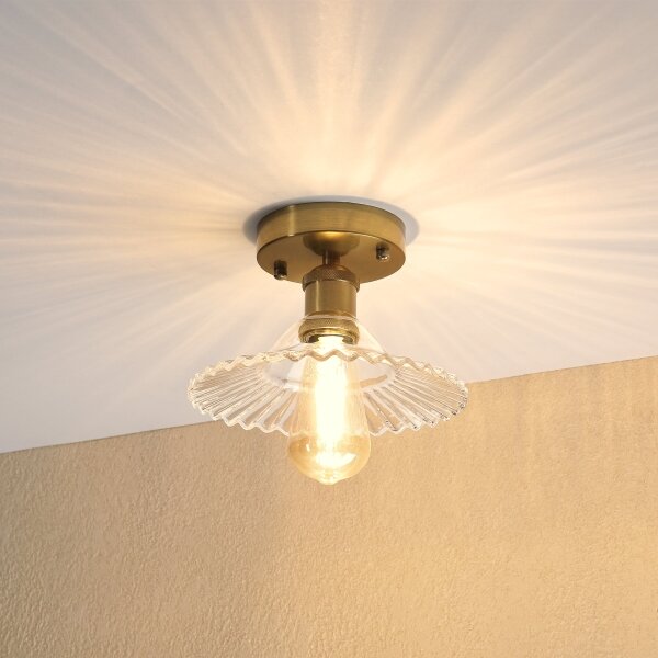 Lustră aplicată TRISH 1xE27/15W/230V auriu/clar