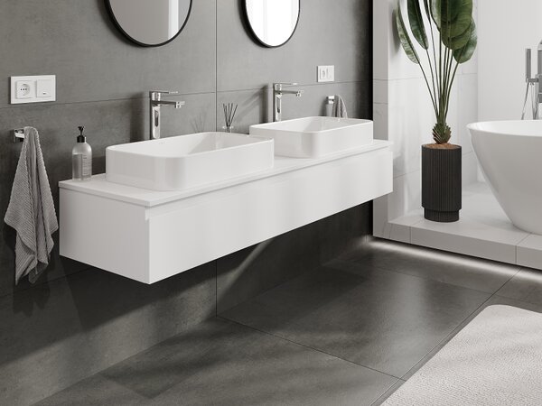 Mexen Orio, mobilier baie 160 cm, 1 sertar, alb mat, 91A10-16023-1-BF01