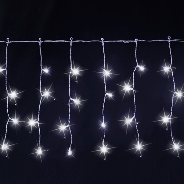 Aigostar - Ghirlandă LED de Crăciun pentru exterior, 200 LED, 8x0,4 m, IP44, alb rece