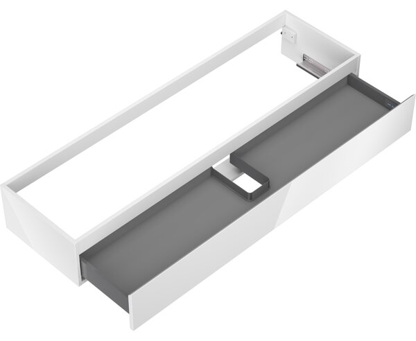 Mexen Orio, mobilier de baie 160 cm, 1 sertar, alb lucios, 91A10-16023-1-BF00