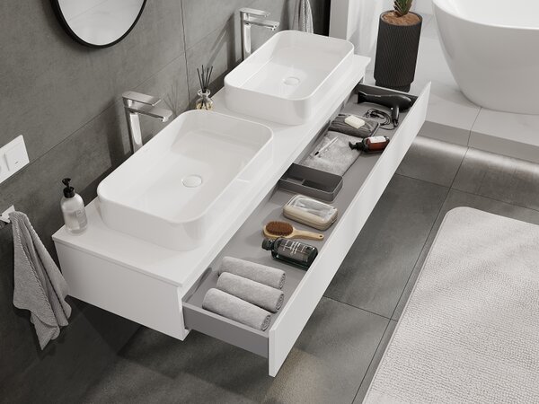 Mexen Orio, mobilier baie 160 cm, 1 sertar, alb mat, 91A10-16023-1-BF01