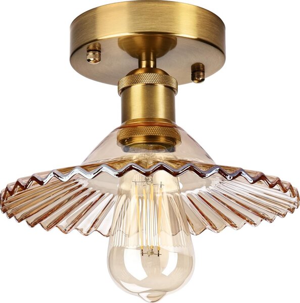 Lustră aplicată TRISH 1xE27/15W/230V auriu/bej fumuriu