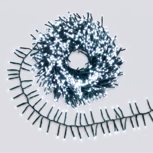 Aigostar - Ghirlandă LED de exterior pentru Crăciun, 200 LED / 8 funcții, 8 m, IP44, alb rece