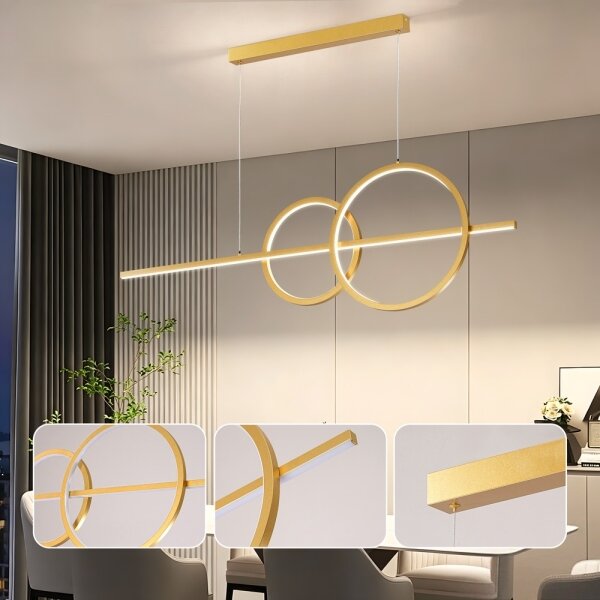 BRILAGI - Lampă suspendată LED reglabilă pe cablu SIGNATURE LED/53W/230V 120 cm aurie + telecomandă