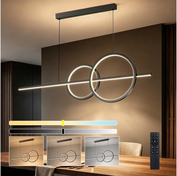 BRILAGI - Lustră LED reglabilă pe cablu SIGNATURE LED/53W/230V 120 cm neagră + telecomandă