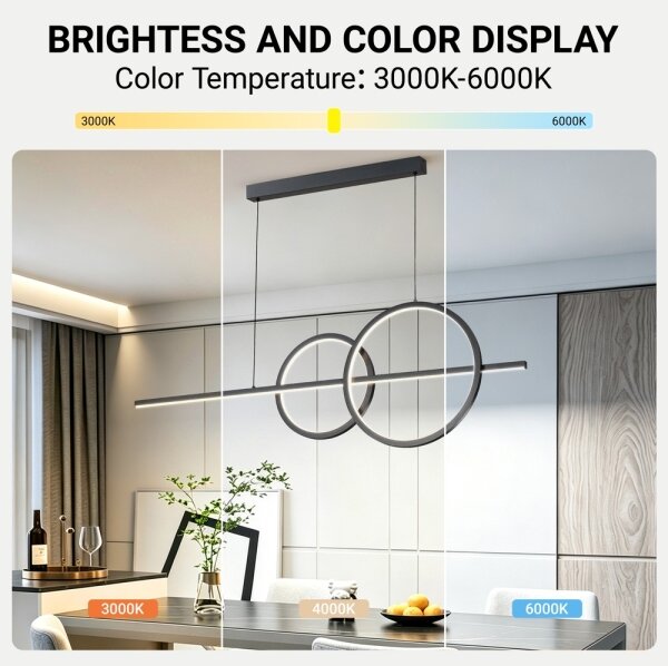 BRILAGI - Lustră LED reglabilă pe cablu SIGNATURE LED/53W/230V 120 cm neagră + telecomandă