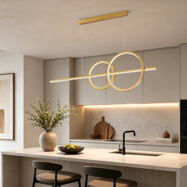 BRILAGI - Lampă suspendată LED reglabilă pe cablu SIGNATURE LED/53W/230V 120 cm aurie + telecomandă