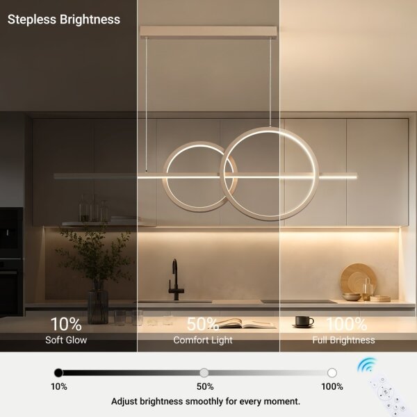 BRILAGI - Lustru LED reglabil pe cablu SIGNATURE LED/53W/230V 120 cm bej + telecomandă