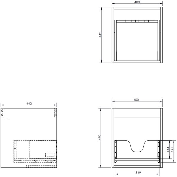Mexen Orio, mobilier baie 40 cm, 1 sertar, alb mat, 91A10-04047-1-BF01