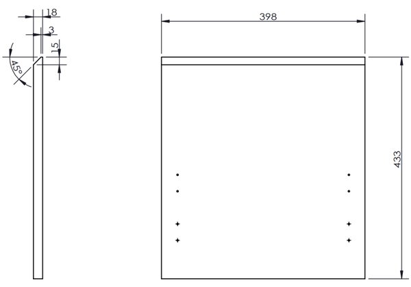 Mexen Orio, mobilier baie 40 cm, 1 sertar, alb mat, 91A10-04047-1-BF01