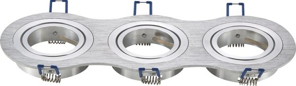 Aigostar - Ramă triplă pentru spot încastrat GU10 25,5x9,1 cm crom mat